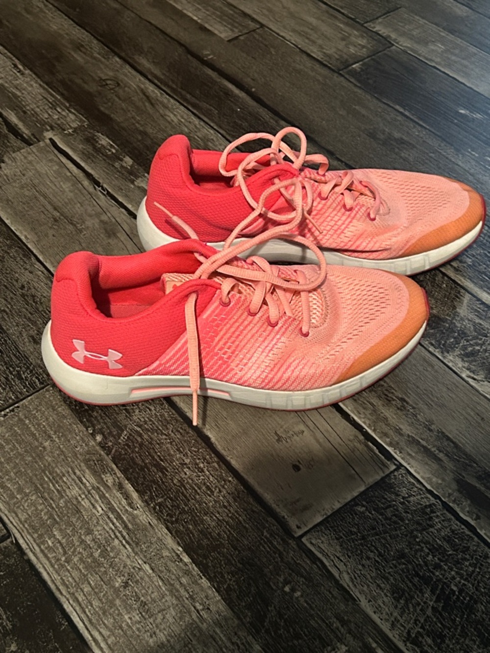 Under Armour Women's Coral-to-Peach Gradient Training Shoes